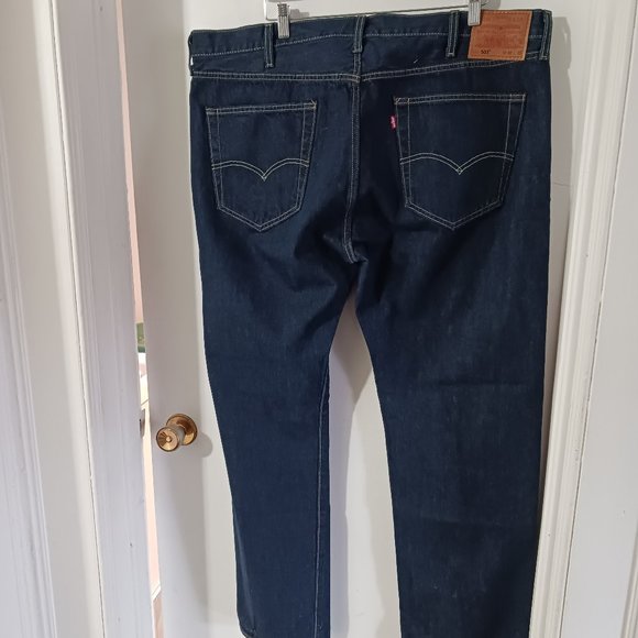 Levi's 501 Men's Straight Leg Jeans Blue 42W x 32L - Picture 2 of 4